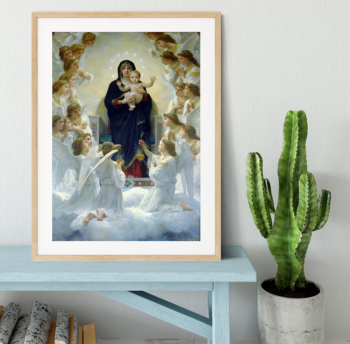 The Virgin With Angels By Bouguereau Framed Print - Canvas Art Rocks - 3