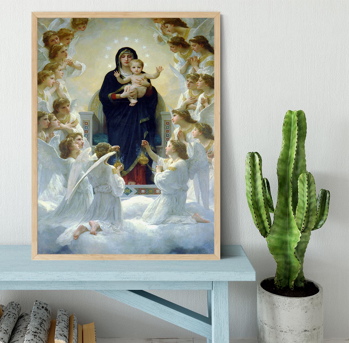 The Virgin With Angels By Bouguereau Framed Print - Canvas Art Rocks - 4