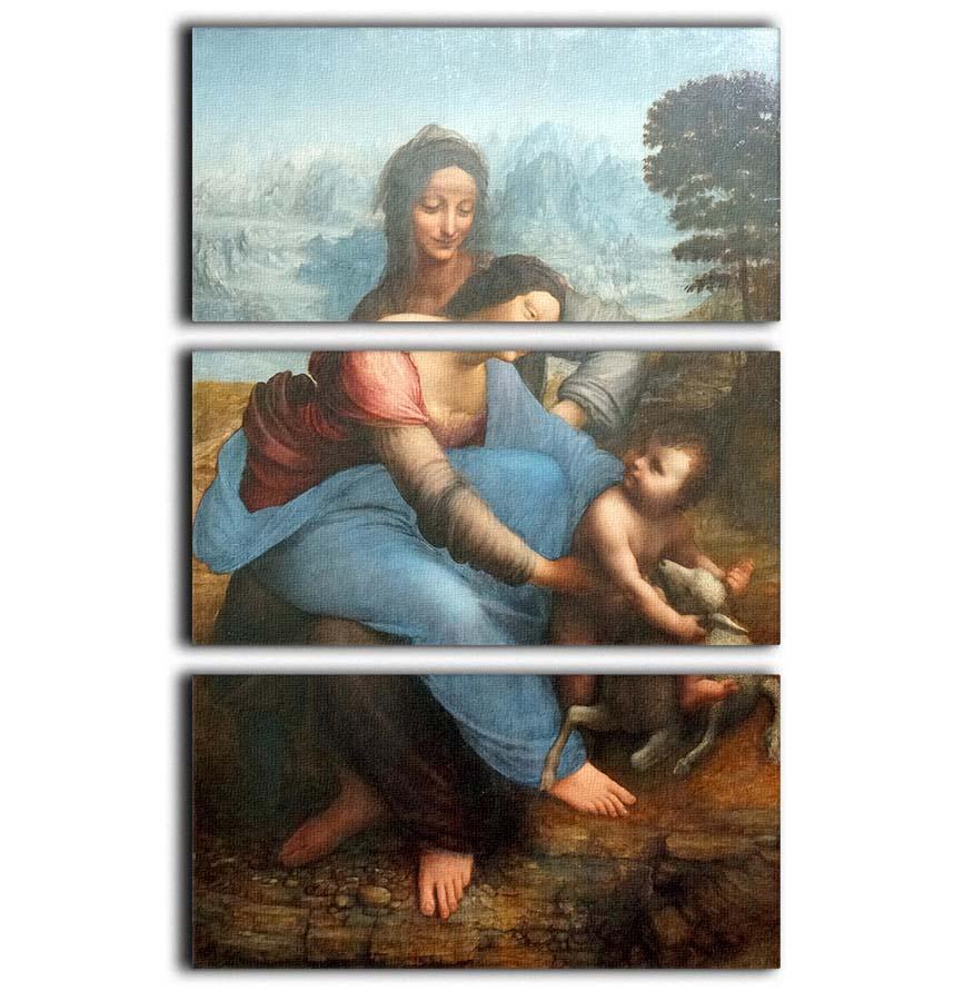 The Virgin and Child with St Anne by Da Vinci 3 Split Panel Canvas Print - Canvas Art Rocks - 1