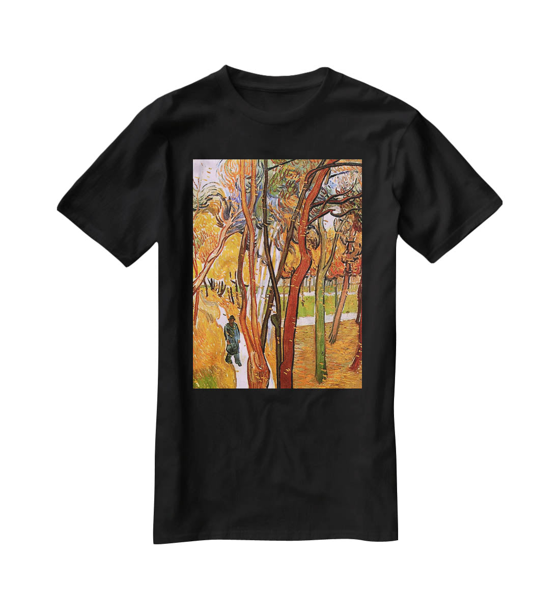 The Walk in Falling Leaves by Van Gogh T-Shirt - Canvas Art Rocks - 1