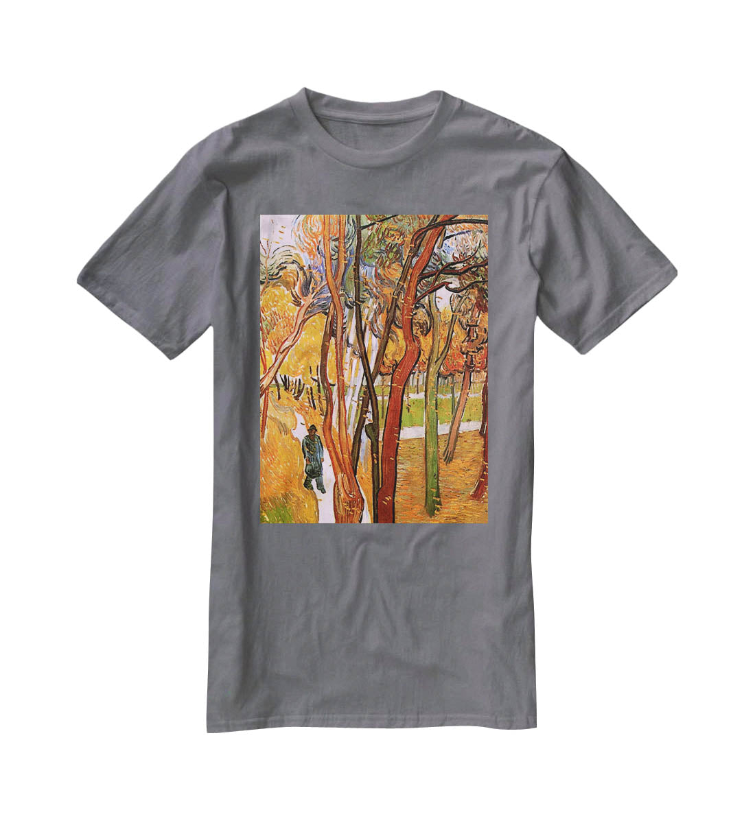 The Walk in Falling Leaves by Van Gogh T-Shirt - Canvas Art Rocks - 3