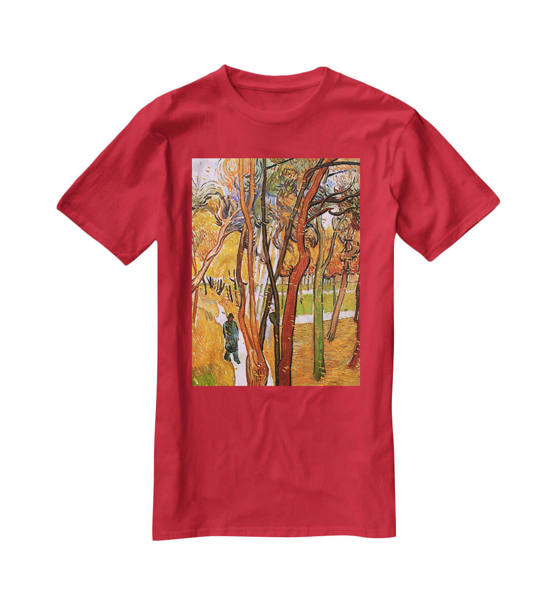 The Walk in Falling Leaves by Van Gogh T-Shirt - Canvas Art Rocks - 4