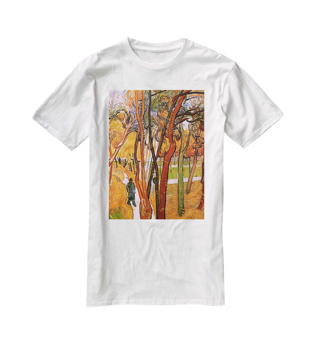 The Walk in Falling Leaves by Van Gogh T-Shirt - Canvas Art Rocks - 5