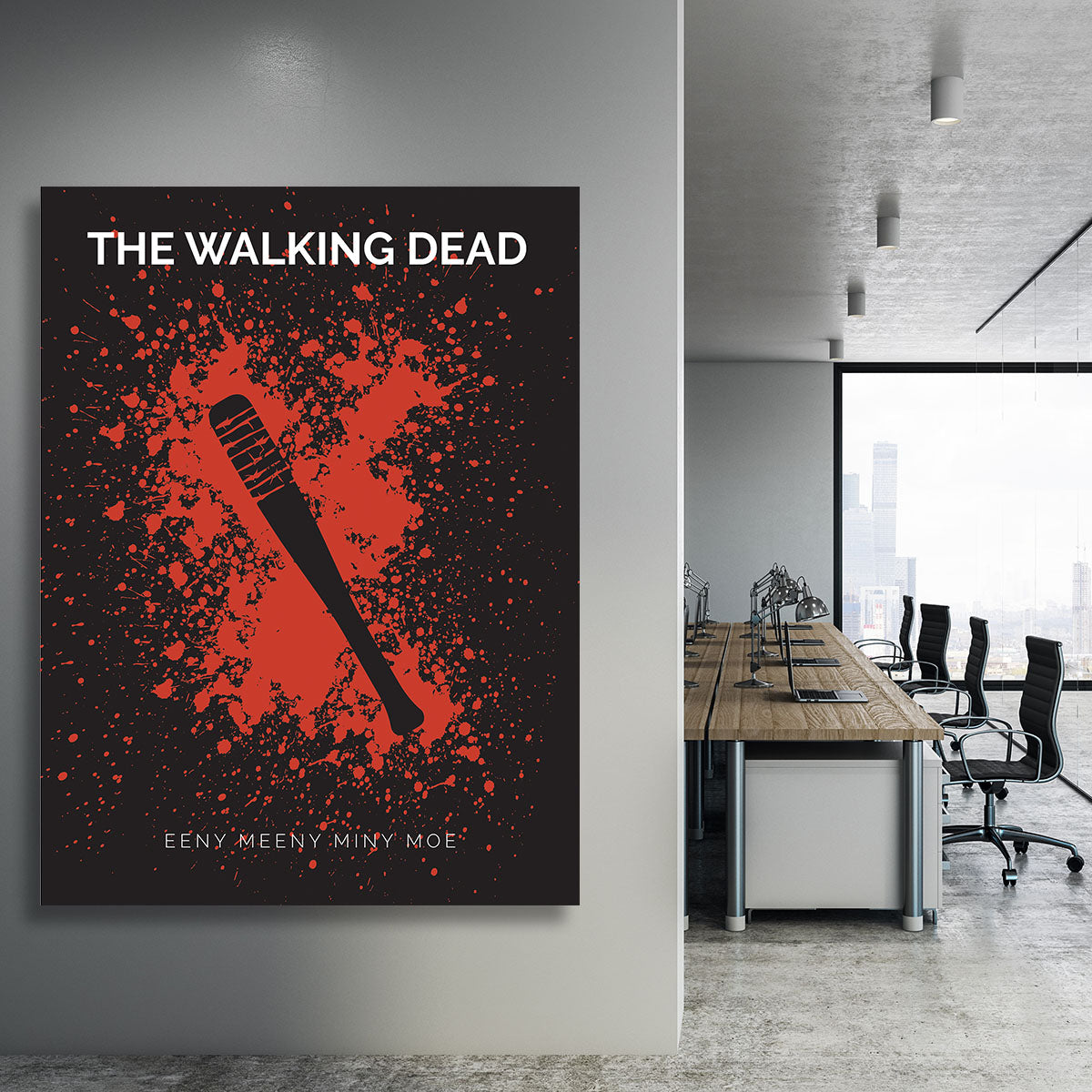 The Walking Dead Eeny Meeny Minimal Movie Canvas Print or Poster - Canvas Art Rocks - 3