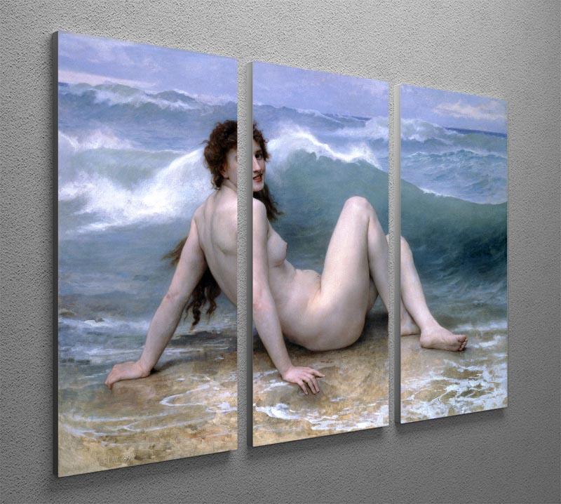 The Wave By Bouguereau 3 Split Panel Canvas Print - Canvas Art Rocks - 2