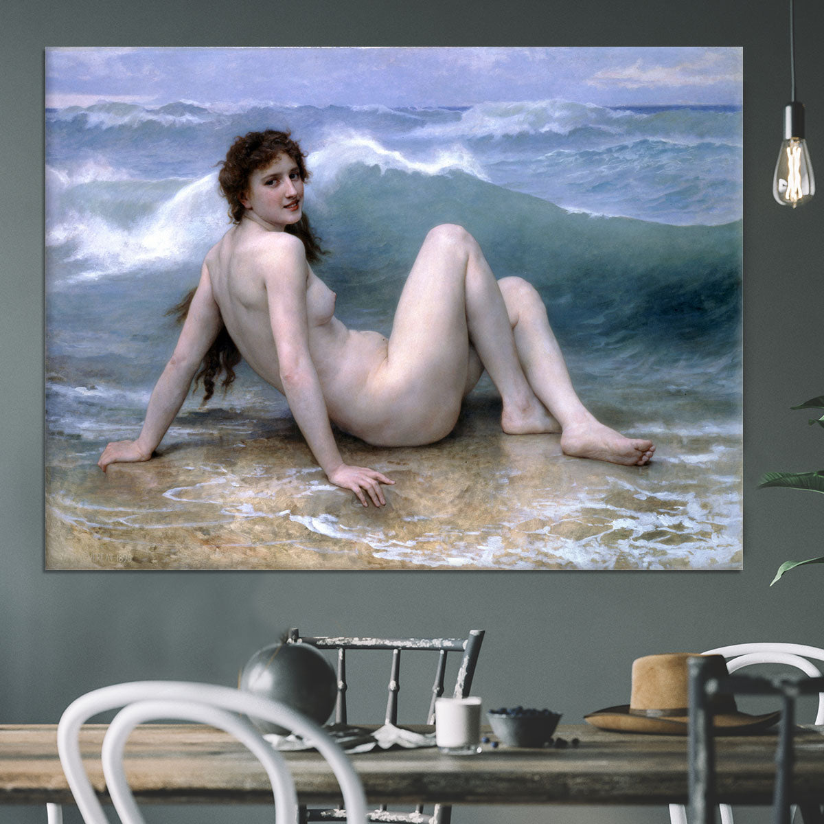 The Wave By Bouguereau Canvas Print or Poster - Canvas Art Rocks - 3