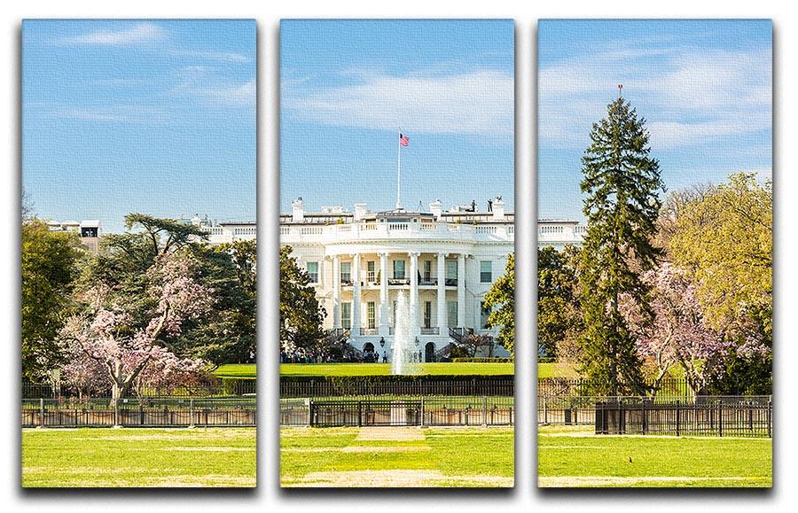 The White House Blossoms 3 Split Panel Canvas Print - Canvas Art Rocks - 1