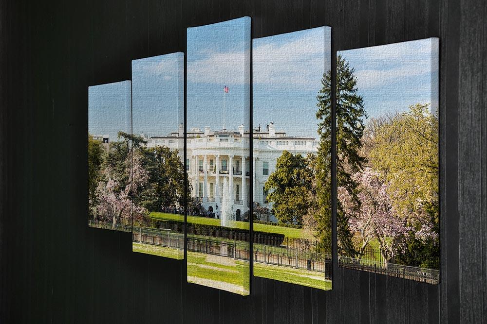 The White House Blossoms 5 Split Panel Canvas  - Canvas Art Rocks - 2