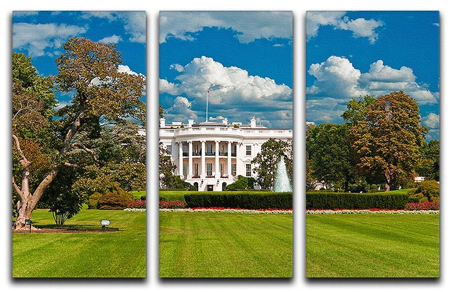 The White House the South Gate 3 Split Panel Canvas Print - Canvas Art Rocks - 1