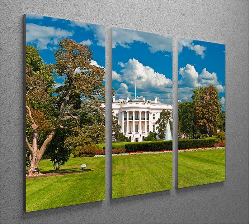 The White House the South Gate 3 Split Panel Canvas Print - Canvas Art Rocks - 2