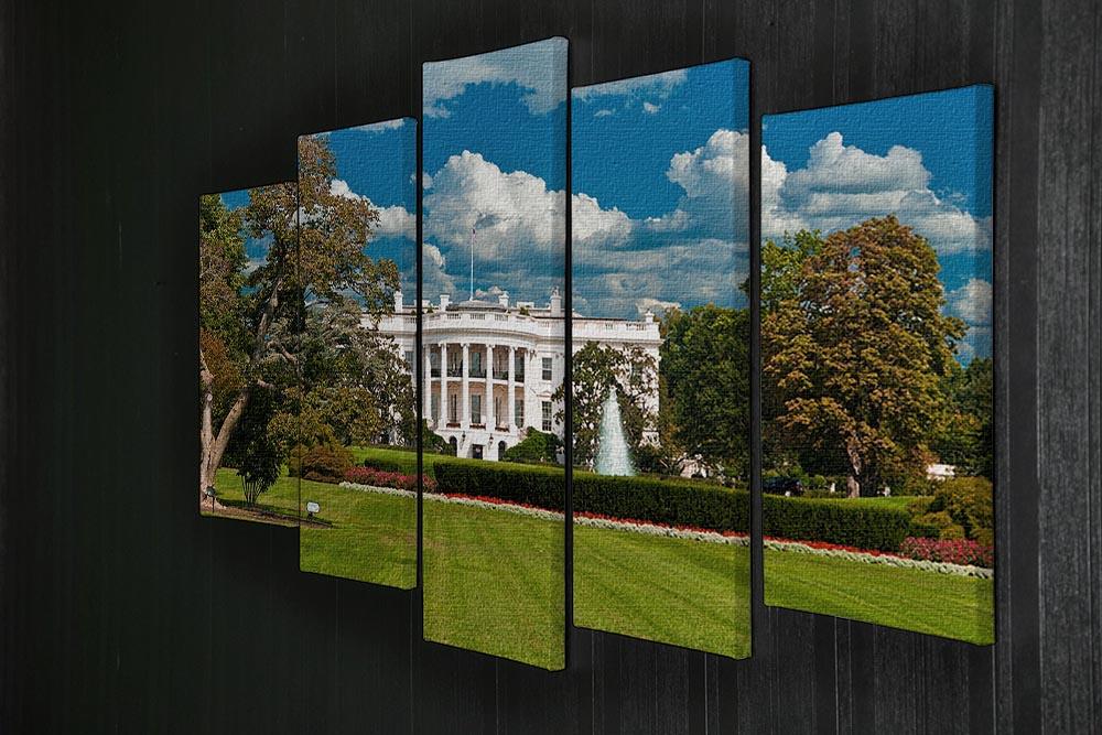 The White House the South Gate 5 Split Panel Canvas  - Canvas Art Rocks - 2