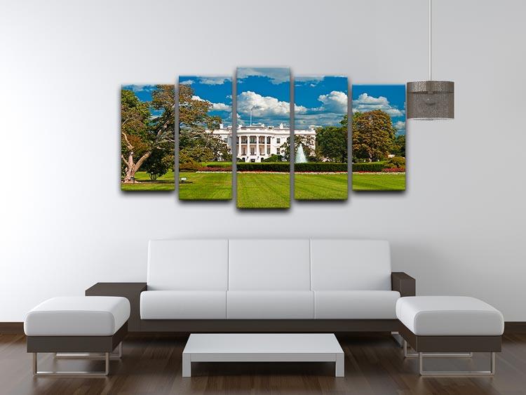 The White House the South Gate 5 Split Panel Canvas  - Canvas Art Rocks - 3