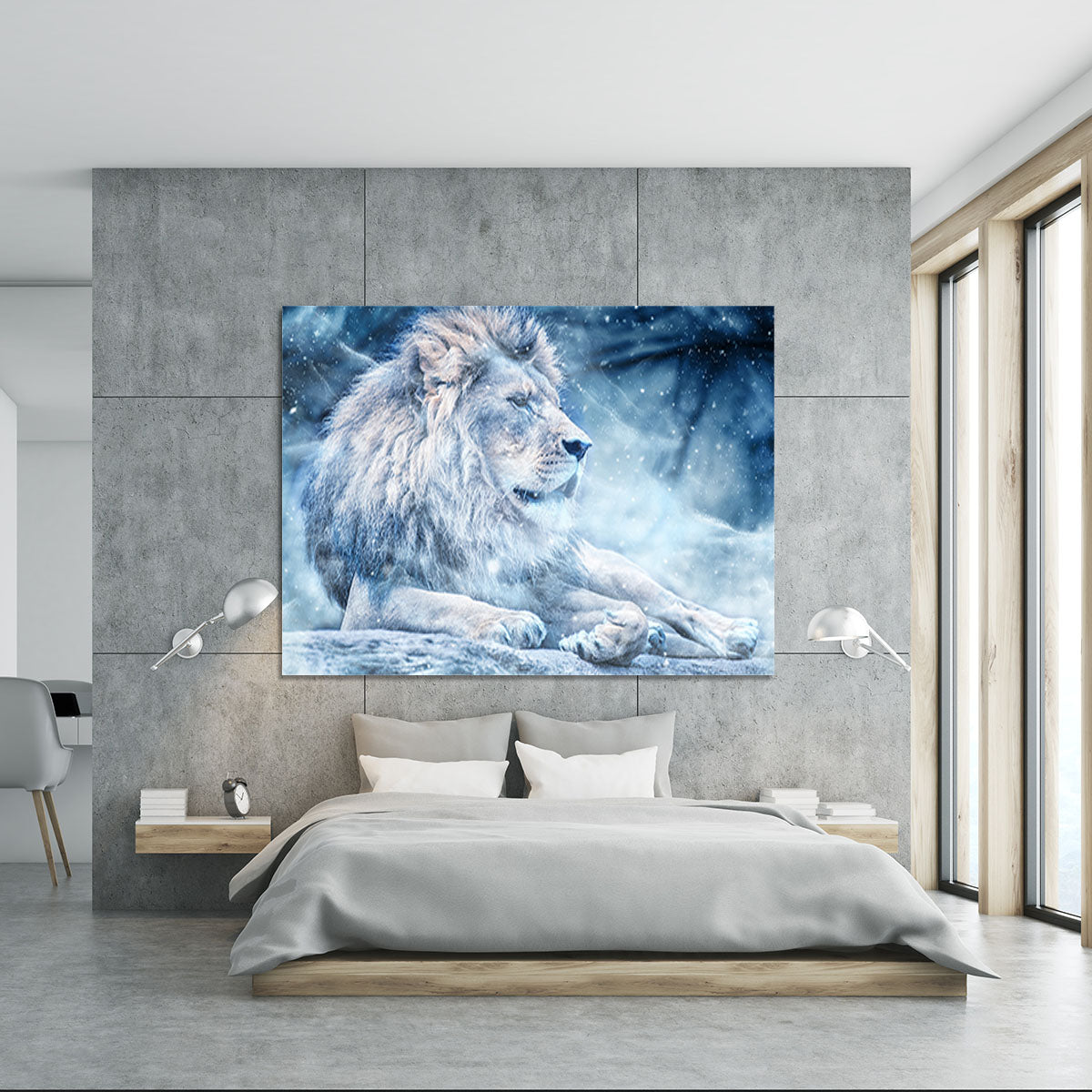 The White Lion Canvas Print or Poster - Canvas Art Rocks - 5