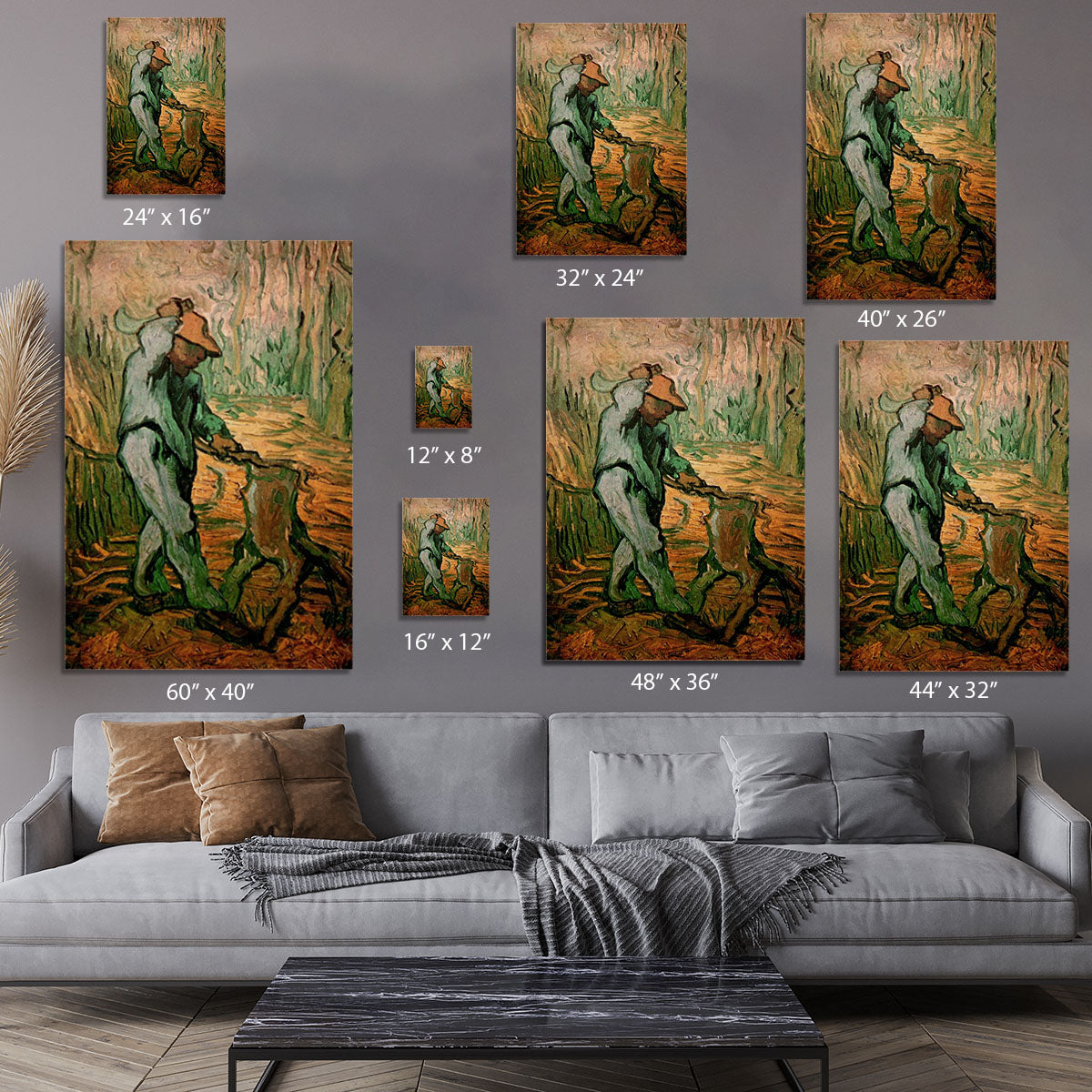 The Woodcutter after Millet by Van Gogh Canvas Print or Poster - Canvas Art Rocks - 7