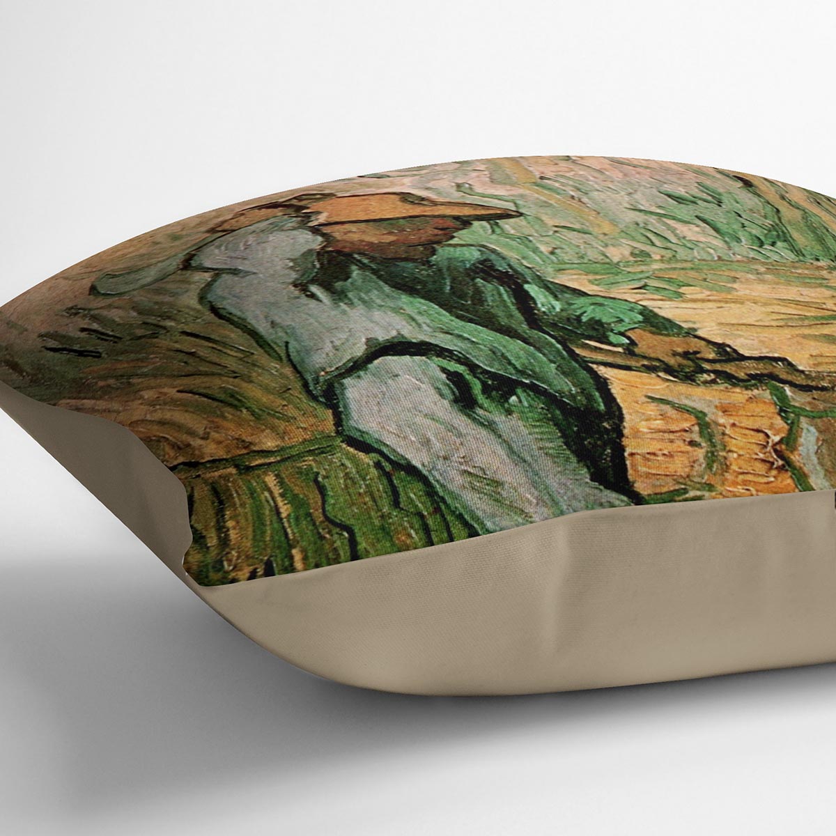The Woodcutter after Millet by Van Gogh Cushion