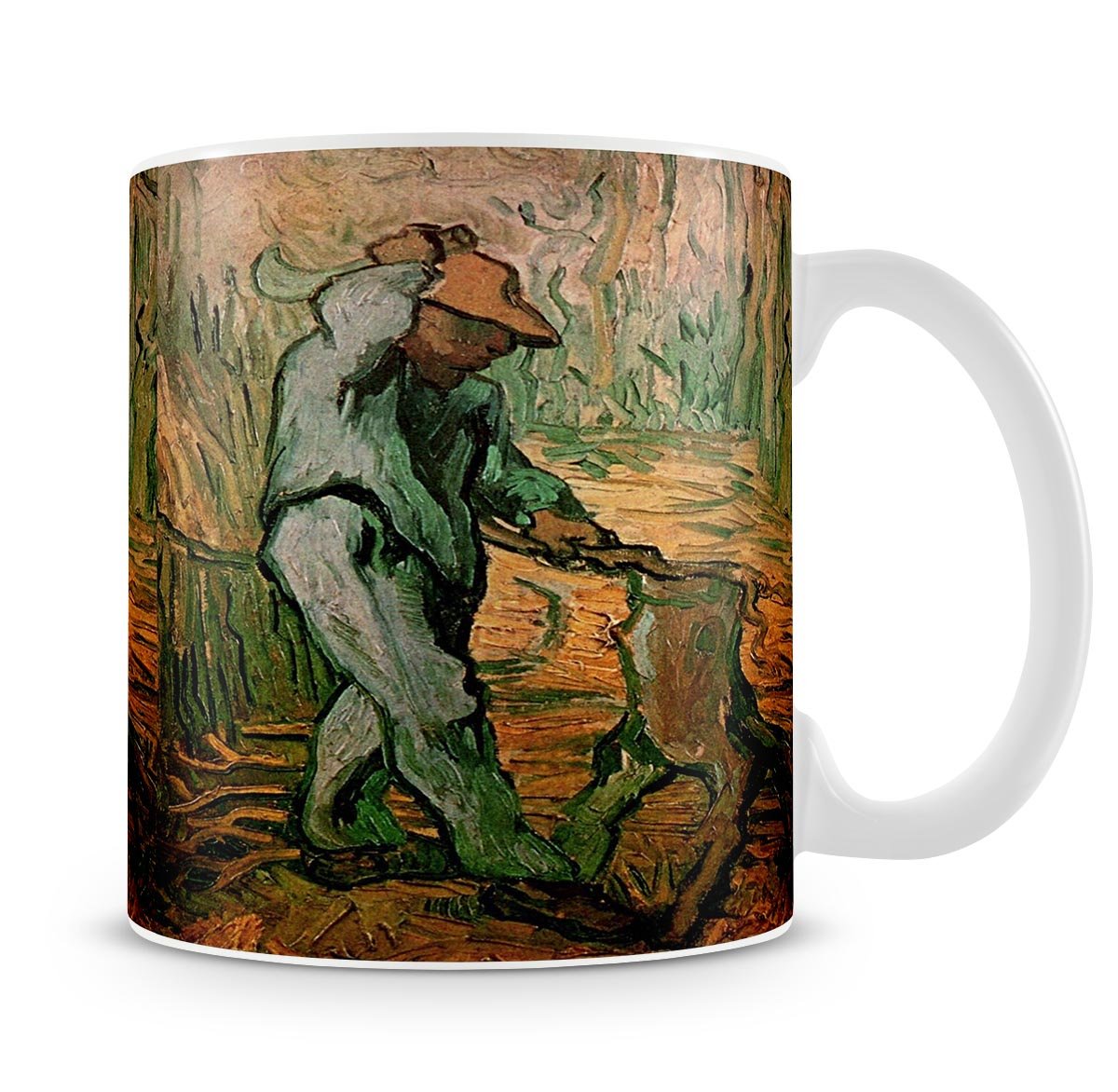 The Woodcutter after Millet by Van Gogh Mug - Canvas Art Rocks - 4