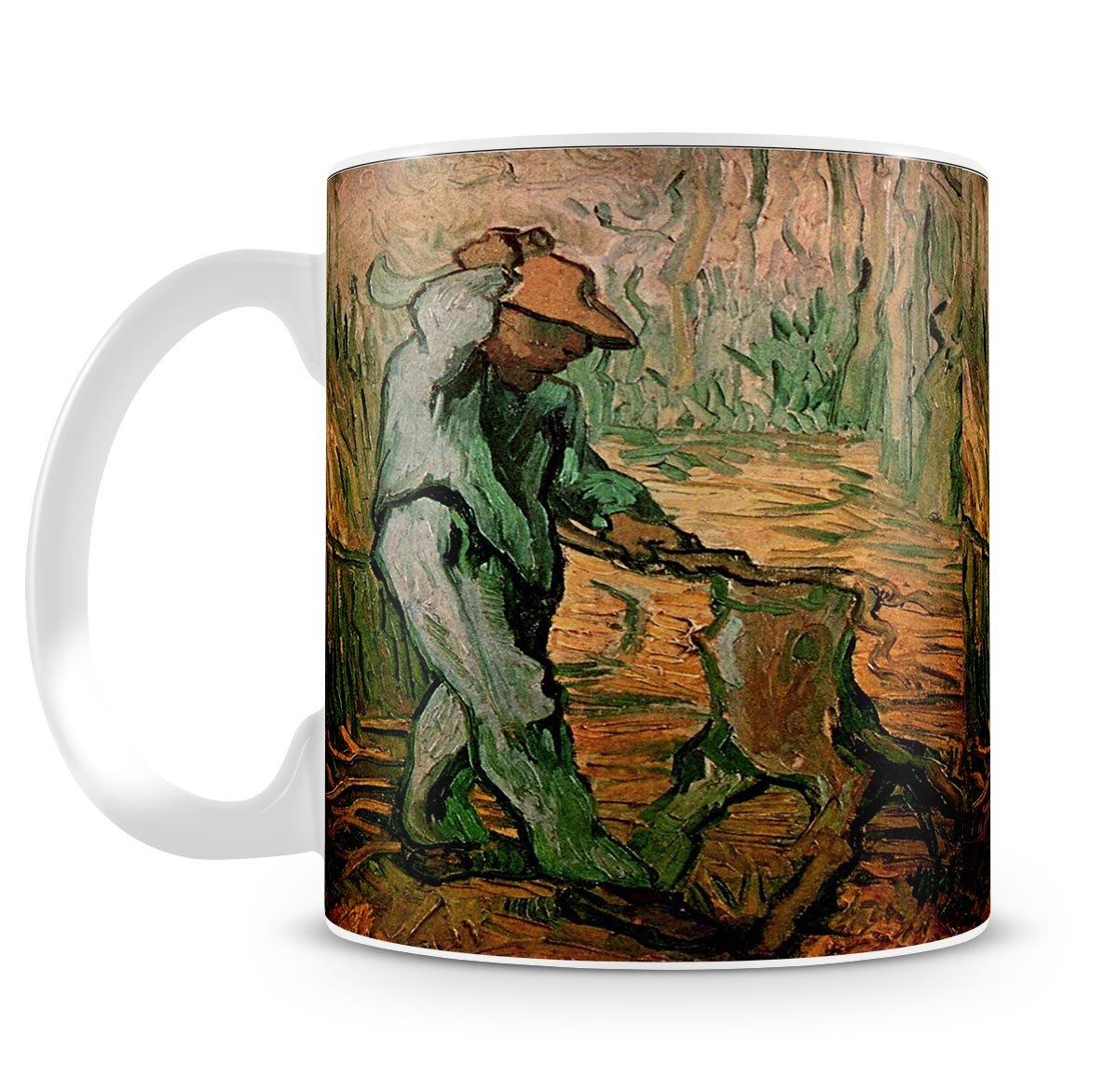 The Woodcutter after Millet by Van Gogh Mug - Canvas Art Rocks - 4