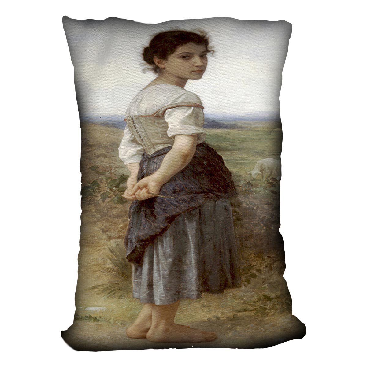 The Young Shepherdess By Bouguereau Cushion