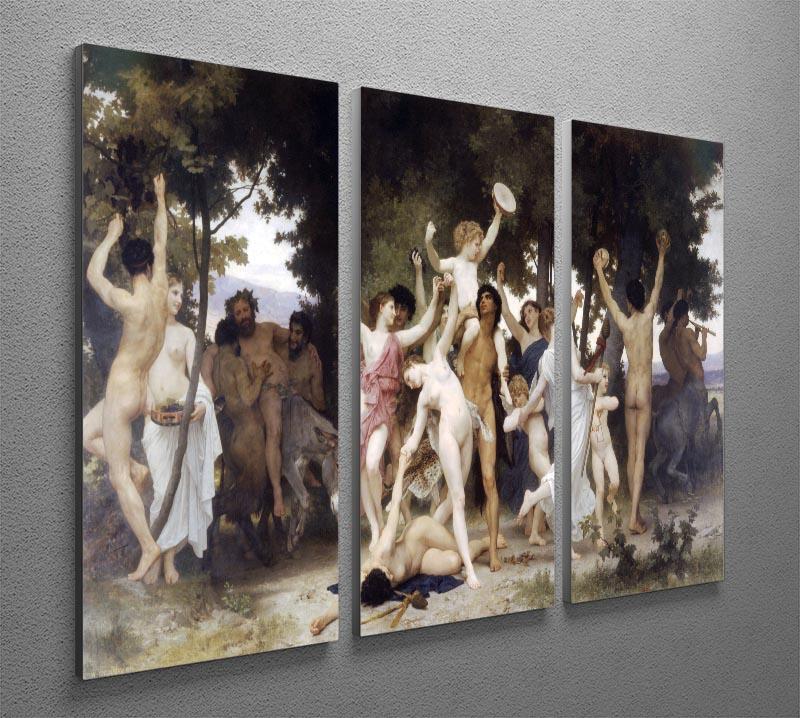 The Youth of Bacchus By Bouguereau 3 Split Panel Canvas Print - Canvas Art Rocks - 2