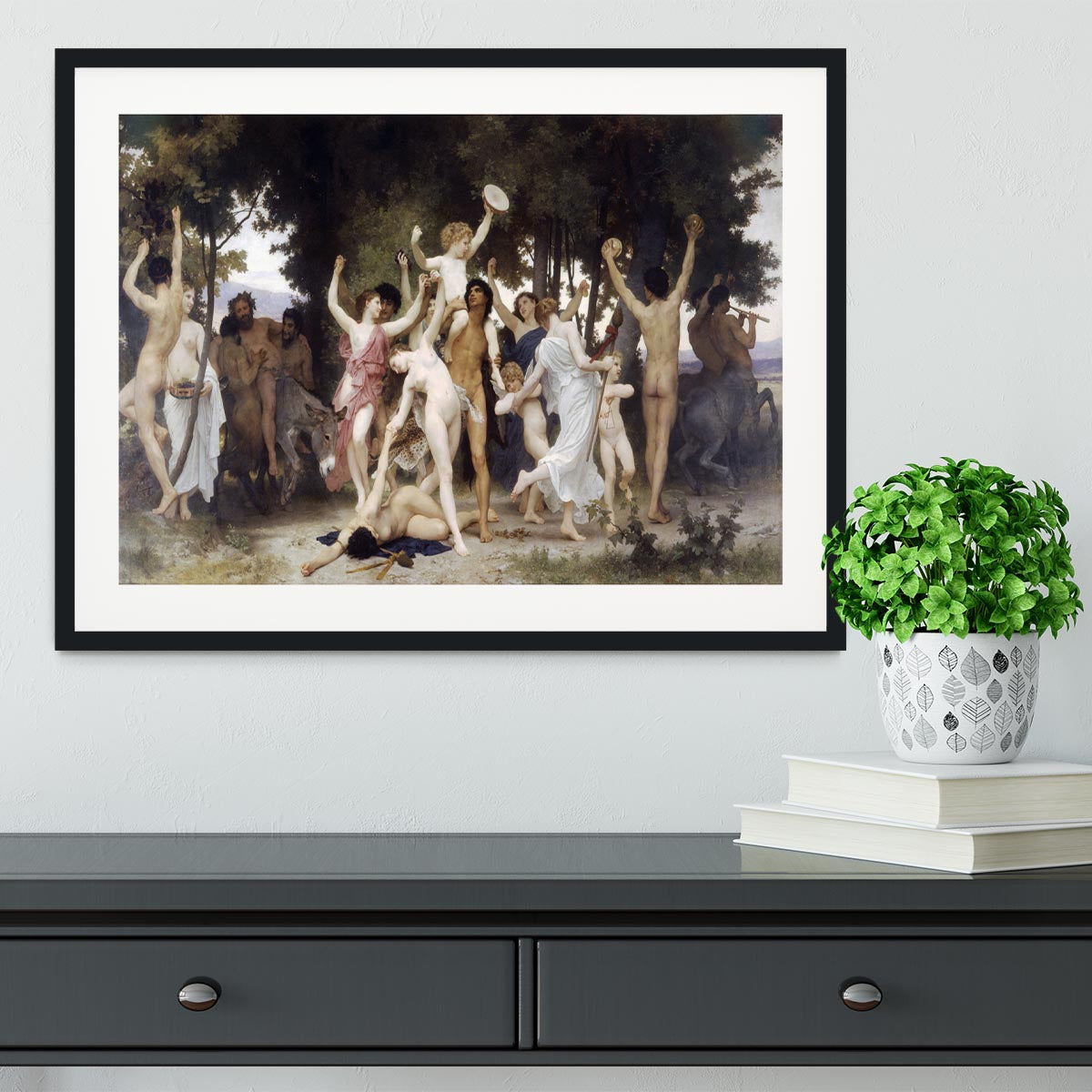 The Youth of Bacchus By Bouguereau Framed Print - Canvas Art Rocks - 1