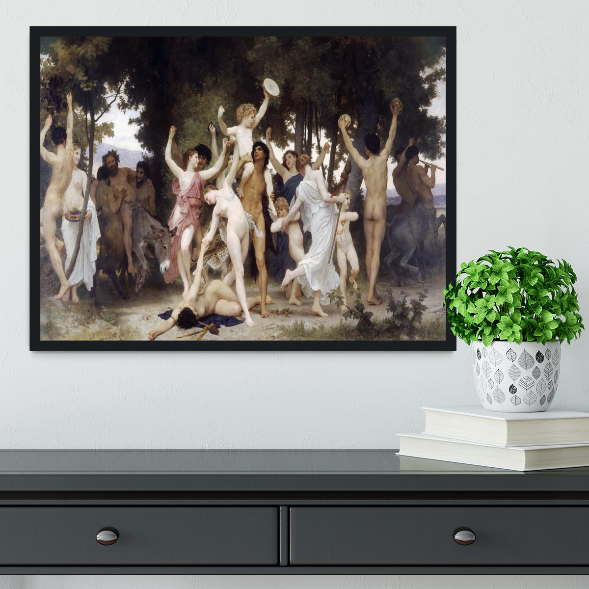 The Youth of Bacchus By Bouguereau Framed Print - Canvas Art Rocks - 2