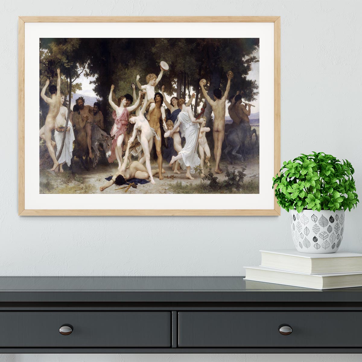 The Youth of Bacchus By Bouguereau Framed Print - Canvas Art Rocks - 3