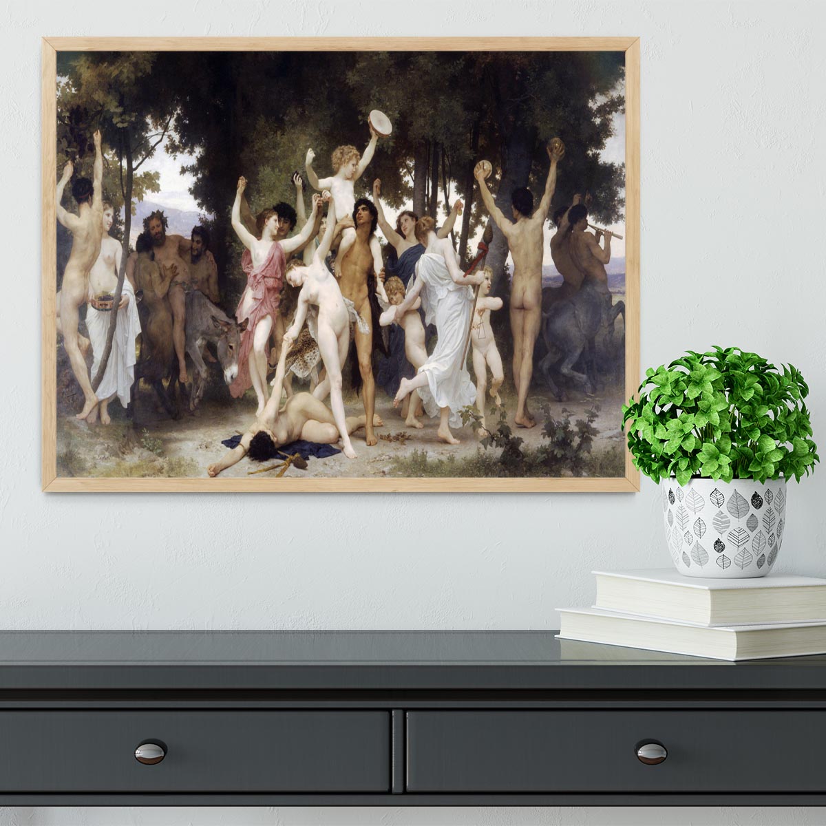 The Youth of Bacchus By Bouguereau Framed Print - Canvas Art Rocks - 4