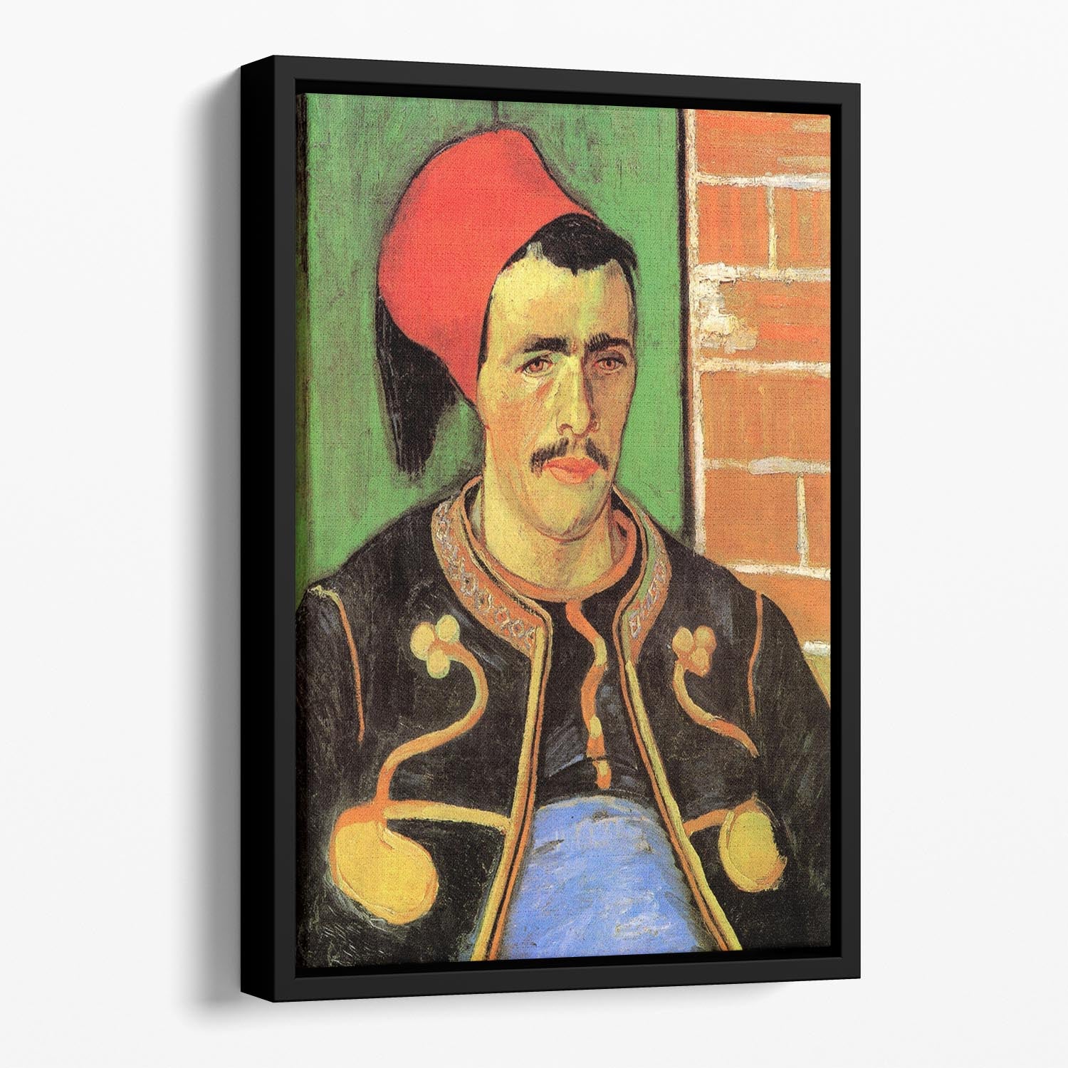 The Zouave Half Length by Van Gogh Floating Framed Canvas