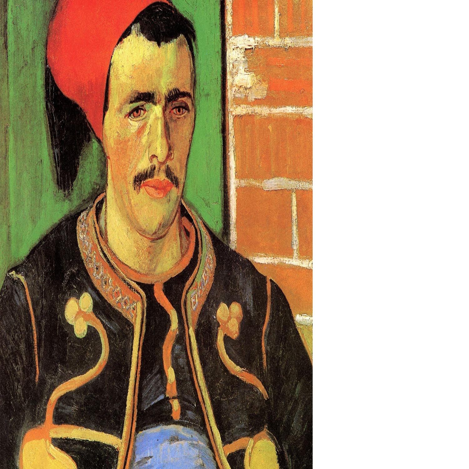 The Zouave Half Length by Van Gogh Floating Framed Canvas