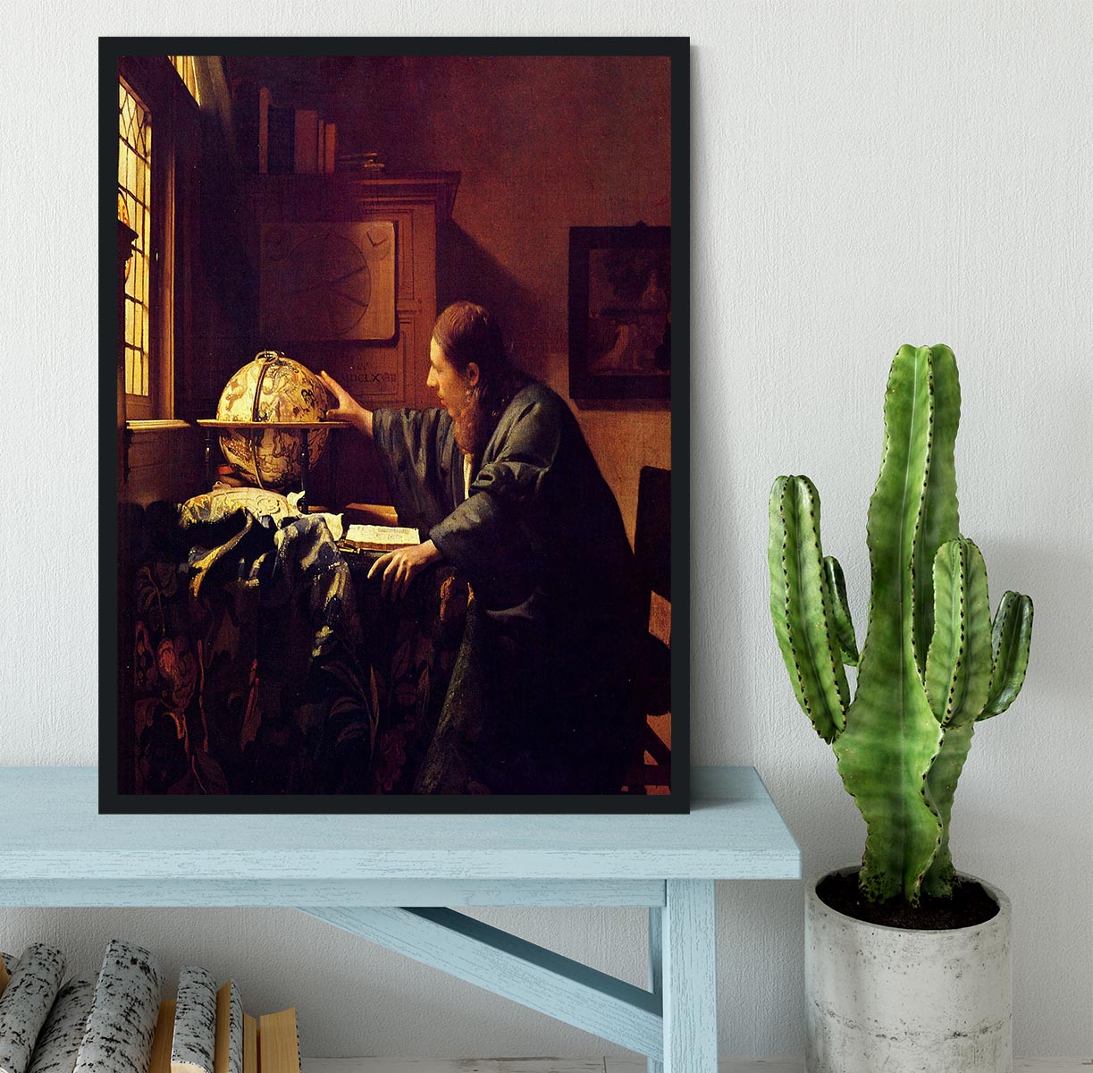 The astronomer by Vermeer Framed Print - Canvas Art Rocks - 2