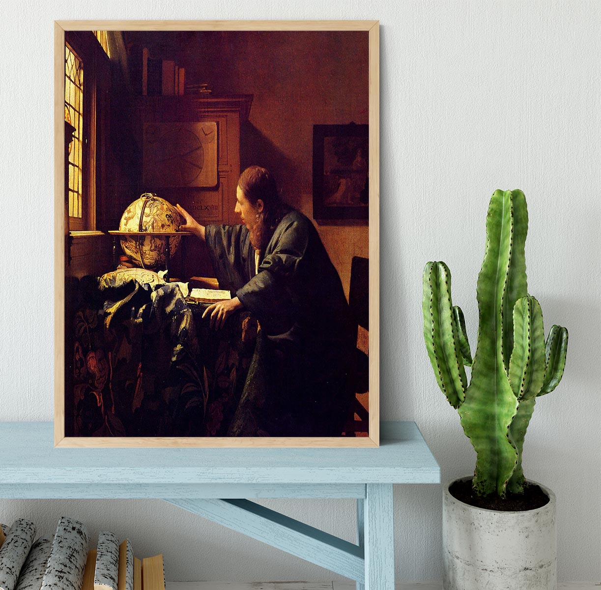 The astronomer by Vermeer Framed Print - Canvas Art Rocks - 4