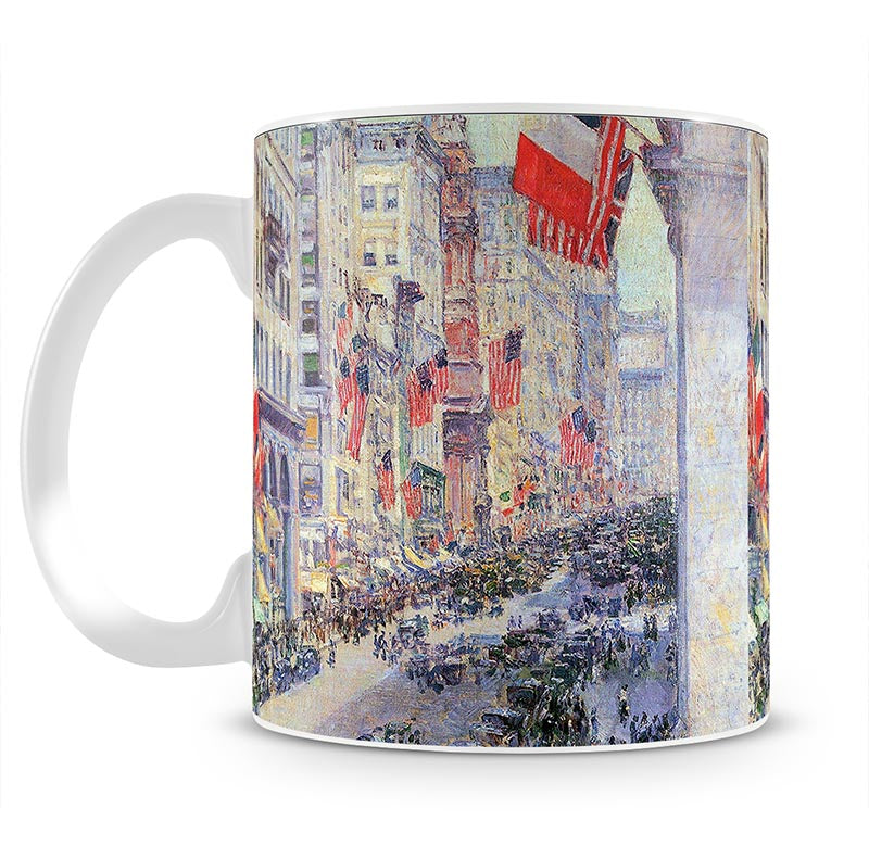 The avenue along 34th Street May 1917 by Hassam Mug - Canvas Art Rocks - 1