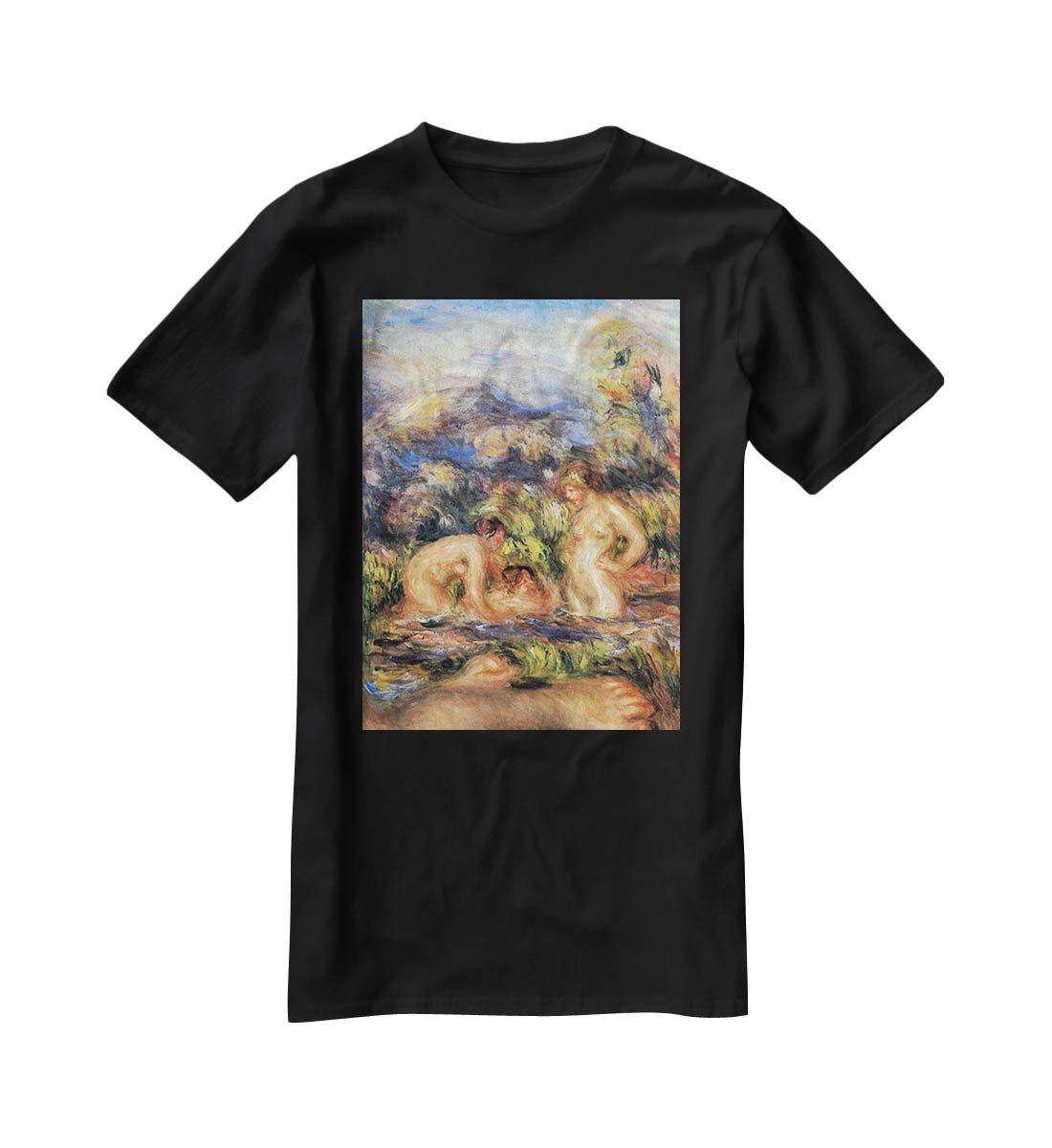 The bathers Detail by Renoir T-Shirt - Canvas Art Rocks - 1