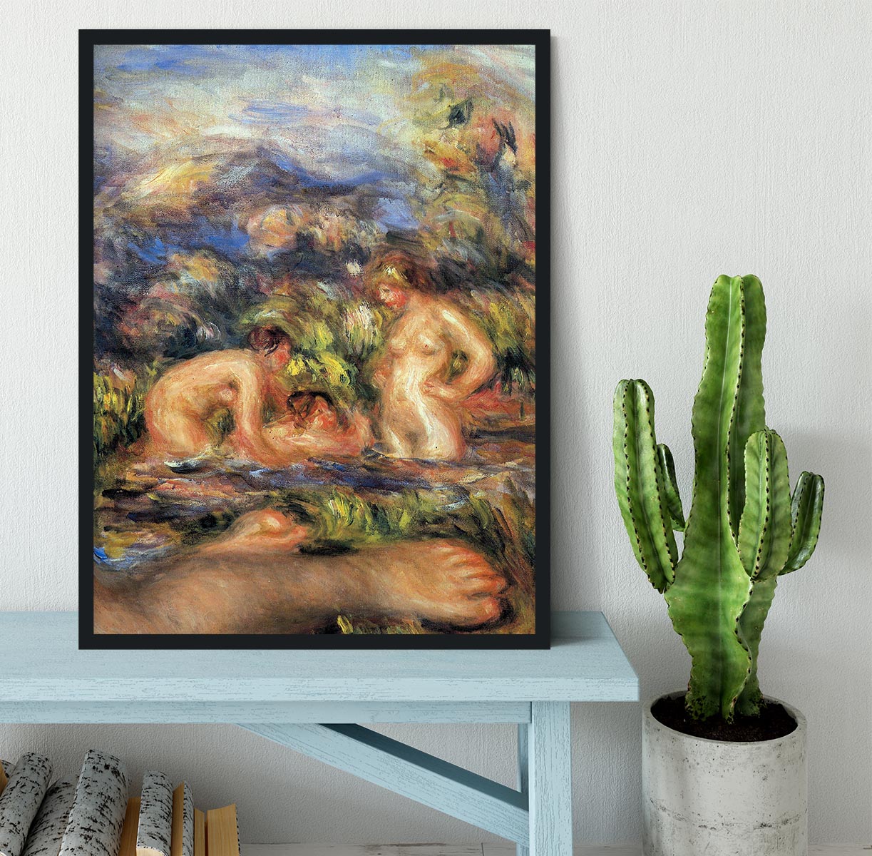 The bathers Detail by Renoir Framed Print - Canvas Art Rocks - 2