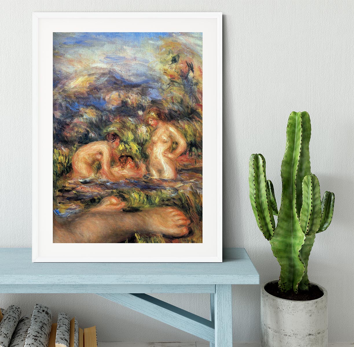 The bathers Detail by Renoir Framed Print - Canvas Art Rocks - 5