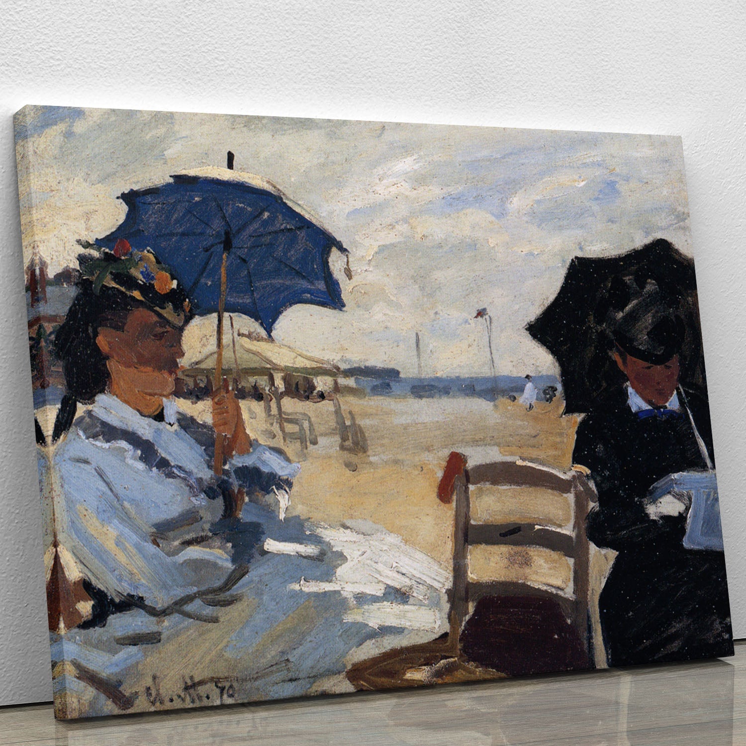 The beach a Trouville by Monet Canvas Print or Poster - Canvas Art Rocks - 1