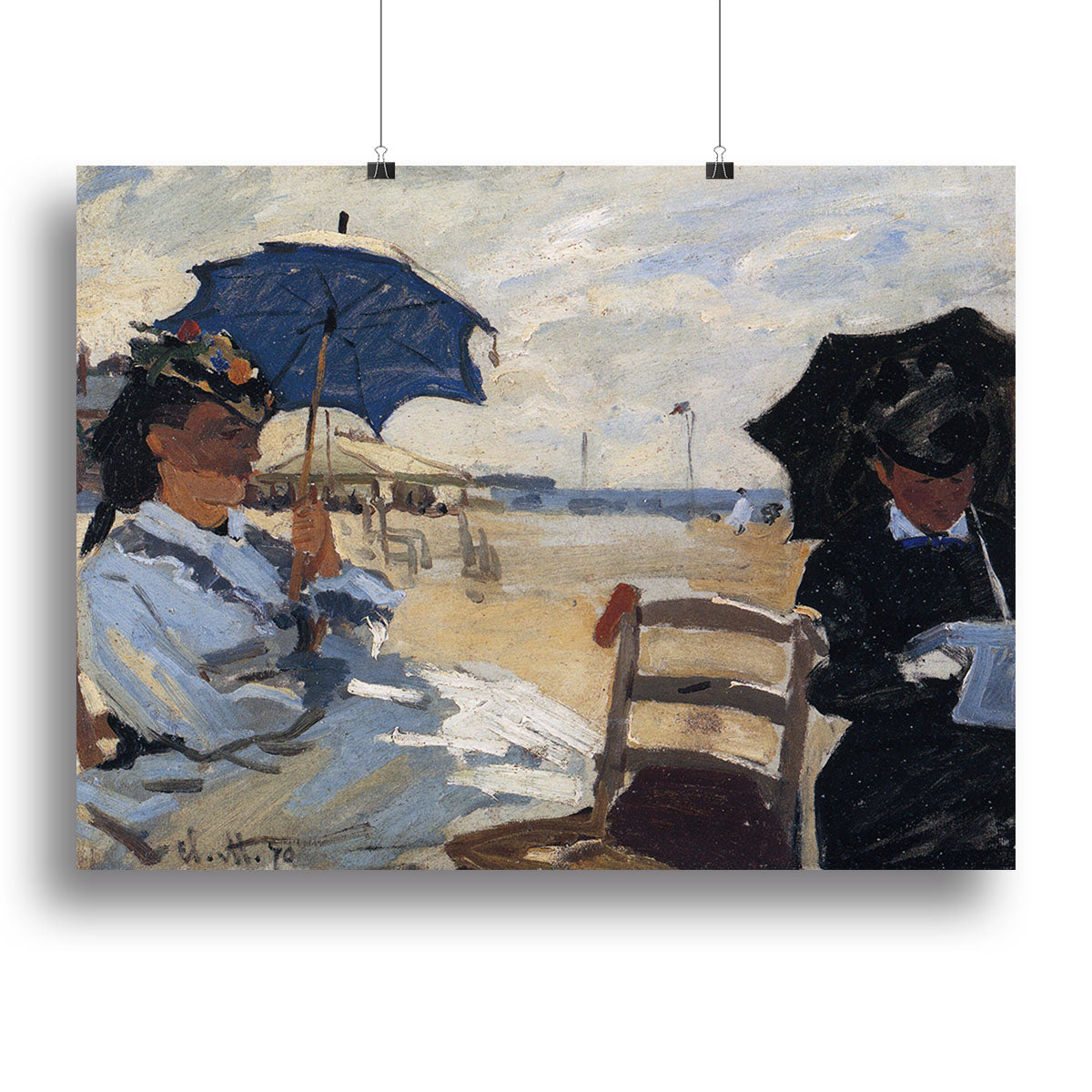 The beach a Trouville by Monet Canvas Print or Poster - Canvas Art Rocks - 2