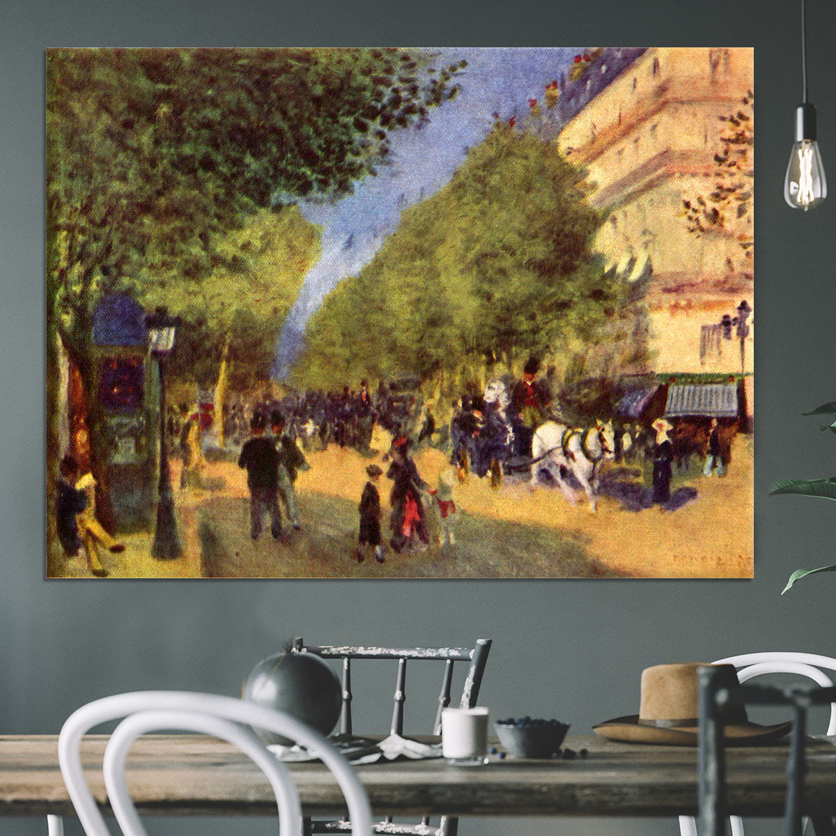 The big boulevards by Renoir Canvas Print or Poster - Canvas Art Rocks - 3