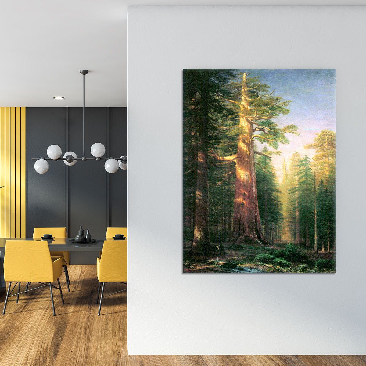 The big trees Mariposa Grove California by Bierstadt Canvas Print or Poster - Canvas Art Rocks - 4