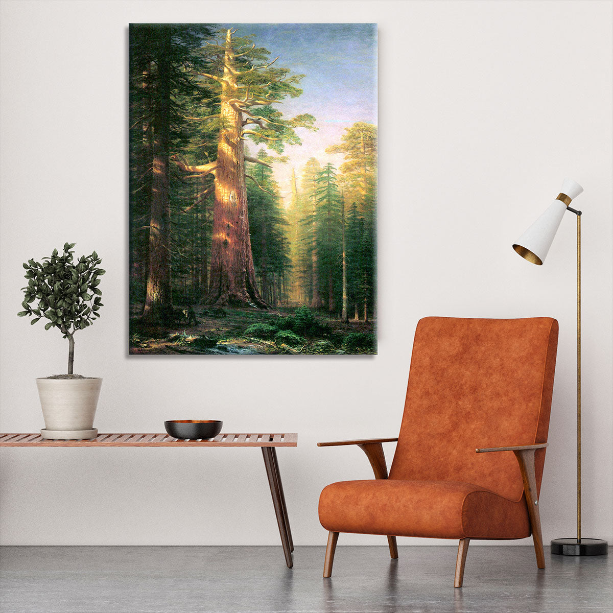 The big trees Mariposa Grove California by Bierstadt Canvas Print or Poster - Canvas Art Rocks - 6