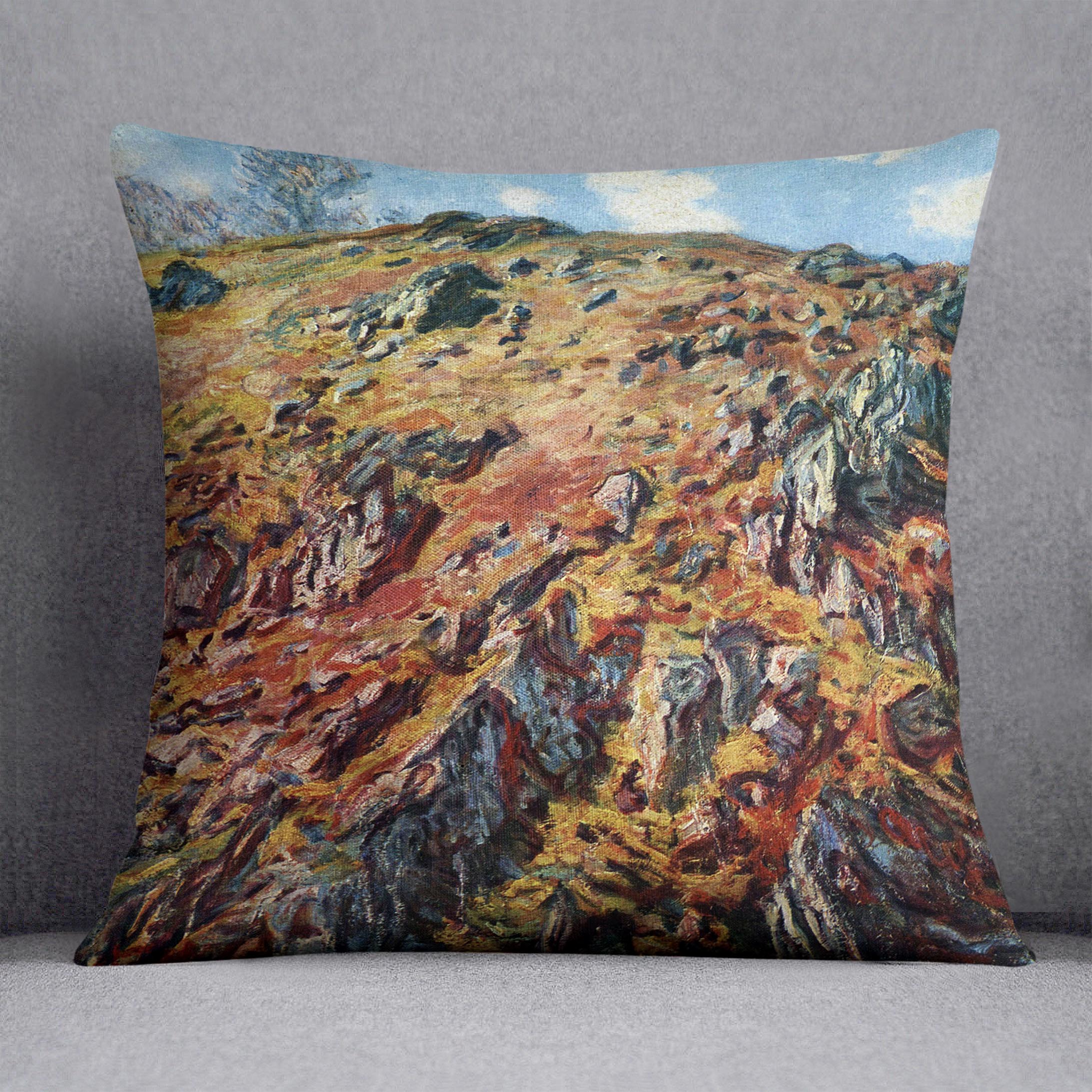 The boulder by Monet Cushion