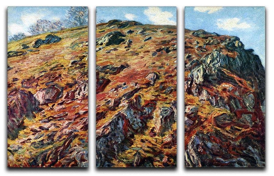 The boulder by Monet Split Panel Canvas Print - Canvas Art Rocks - 4