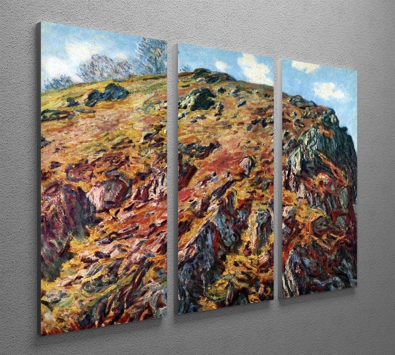 The boulder by Monet Split Panel Canvas Print - Canvas Art Rocks - 4