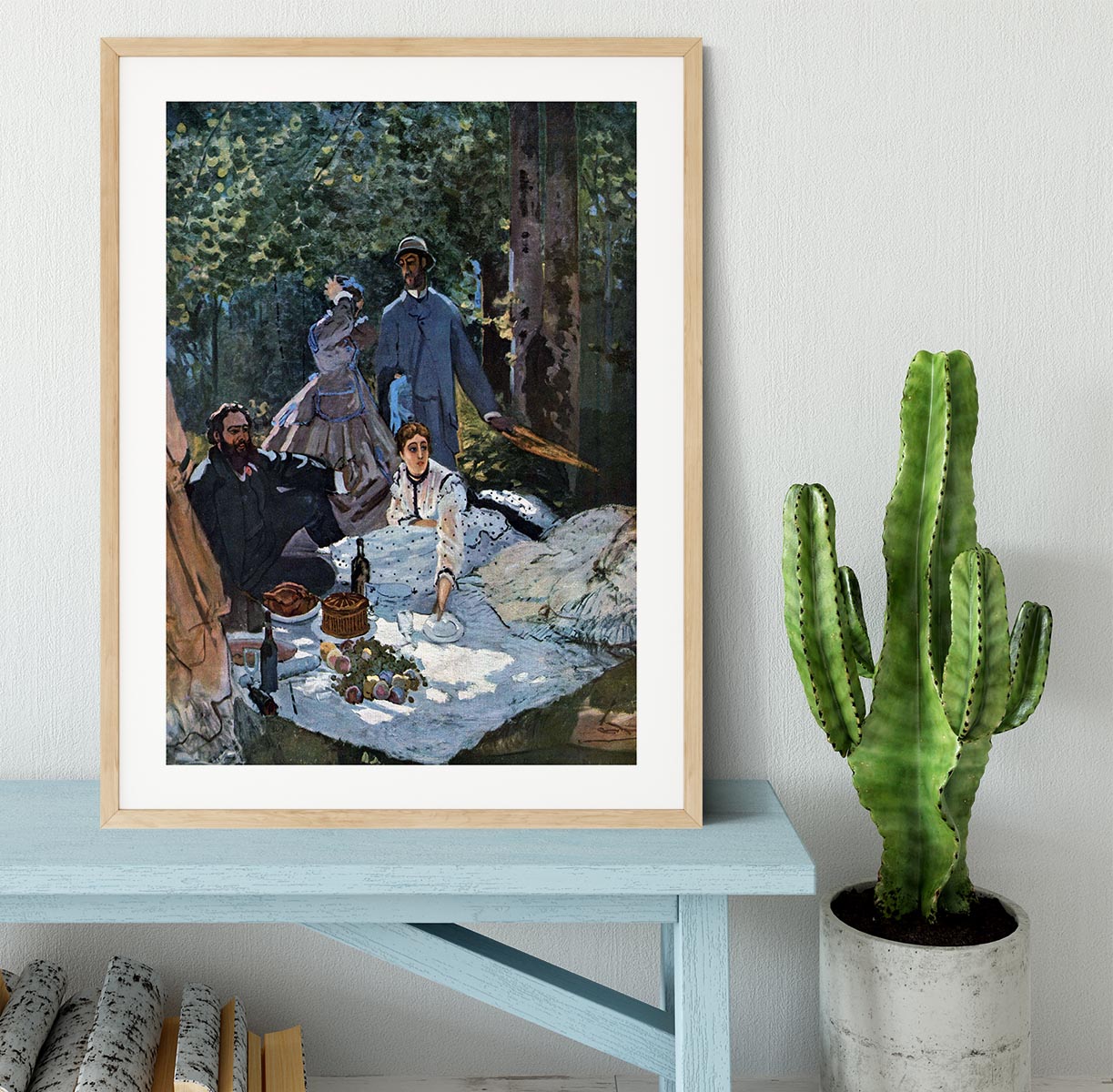 The breakfast outdoors central section by Monet Framed Print - Canvas Art Rocks - 3