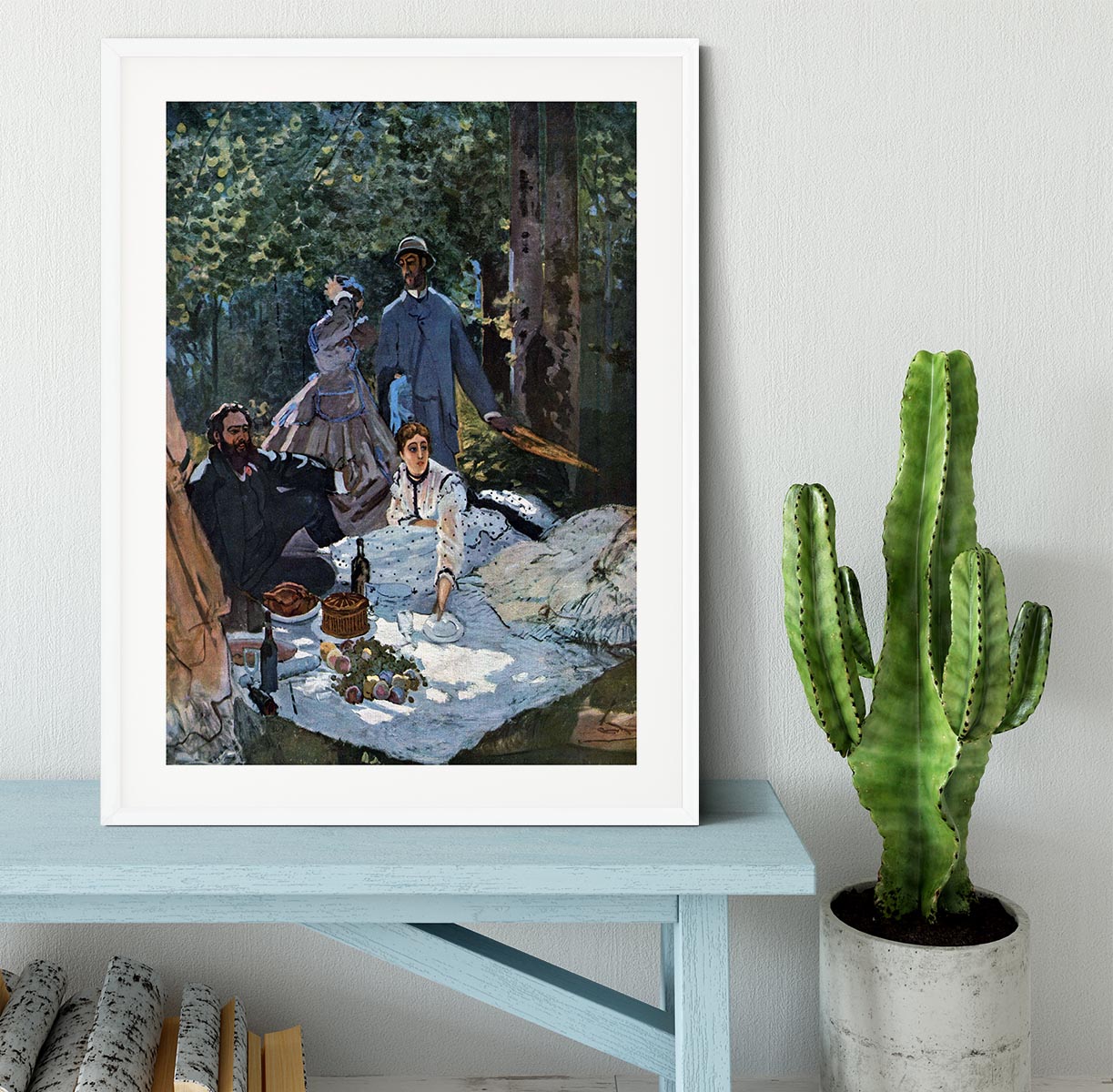 The breakfast outdoors central section by Monet Framed Print - Canvas Art Rocks - 5