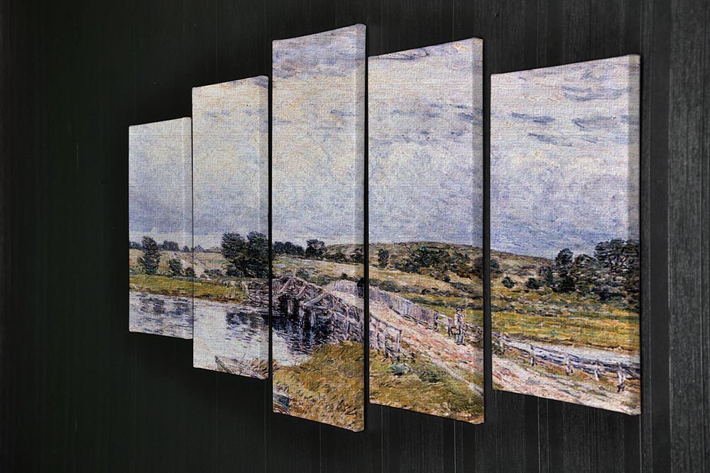 The bridge from Old Lyme by Hassam 5 Split Panel Canvas - Canvas Art Rocks - 2