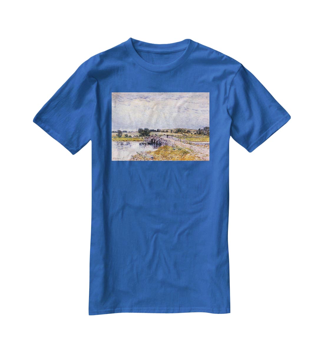The bridge from Old Lyme by Hassam T-Shirt - Canvas Art Rocks - 2