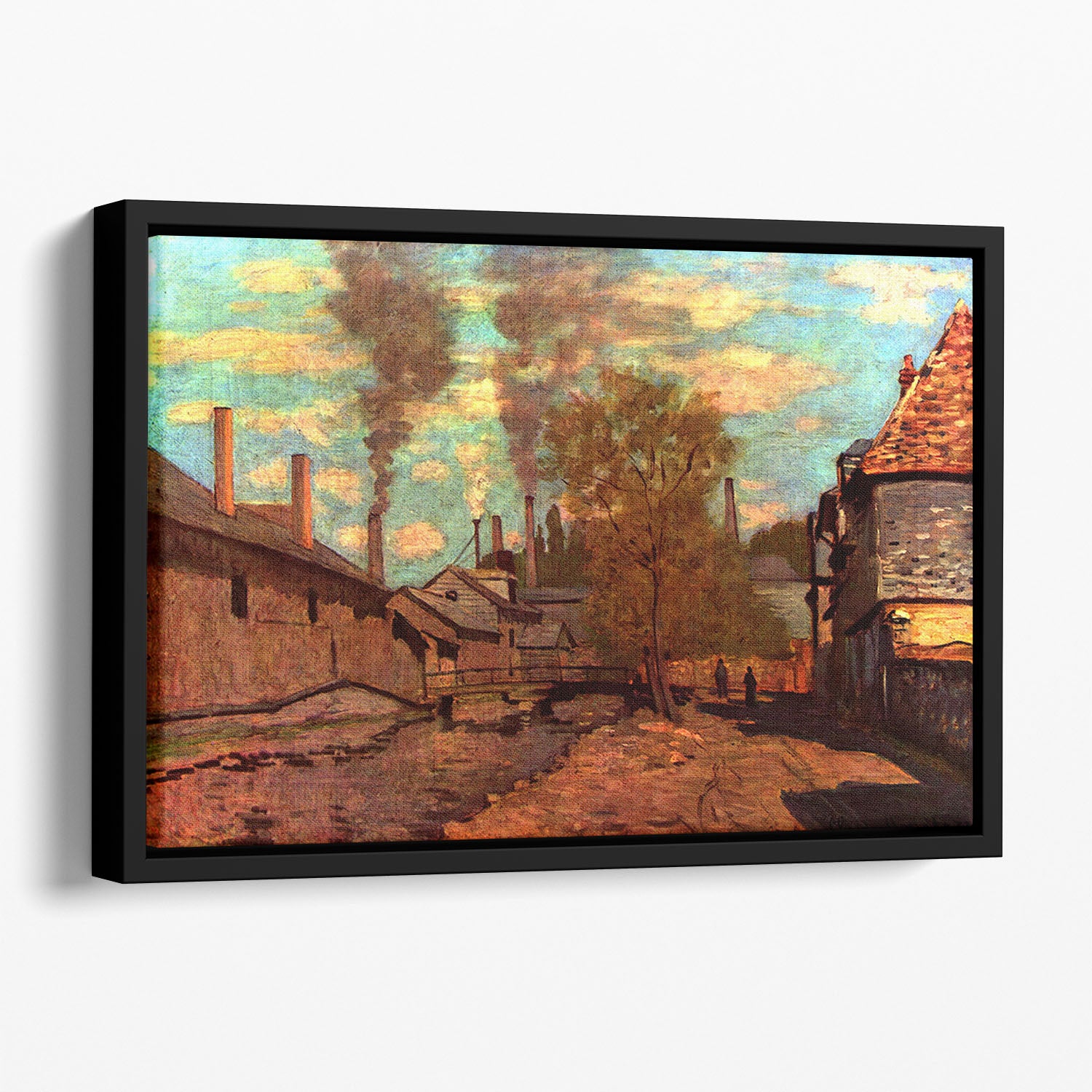 The brook of Robec by Monet Floating Framed Canvas
