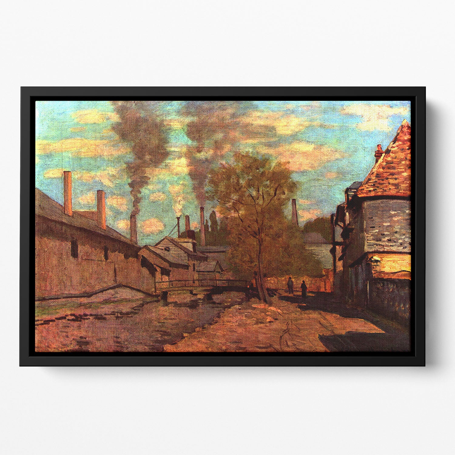 The brook of Robec by Monet Floating Framed Canvas