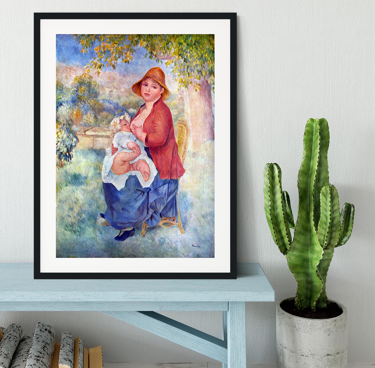 The child at the chest maternity by Renoir Framed Print - Canvas Art Rocks - 1